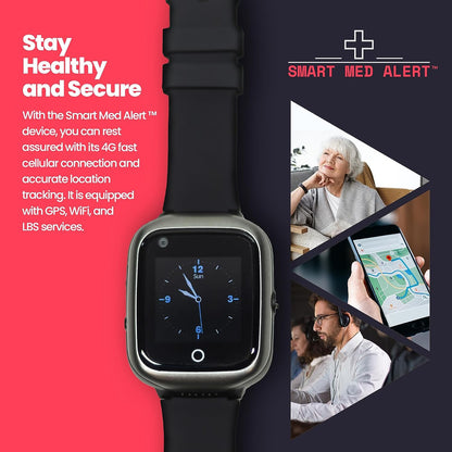 Medical Alert Rectangular Smart Watch For Seniors | Fall Detection