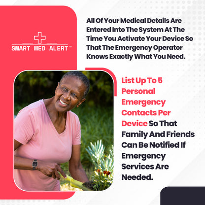 Medical Alert Rectangular Smart Watch For Seniors | Fall Detection