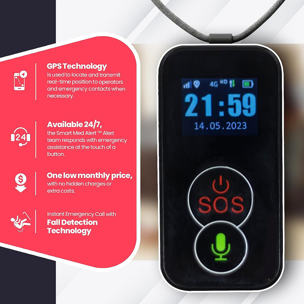 Cellular Medical Alert Pendant | Elderly Alert Device | SmartMed Alert ...