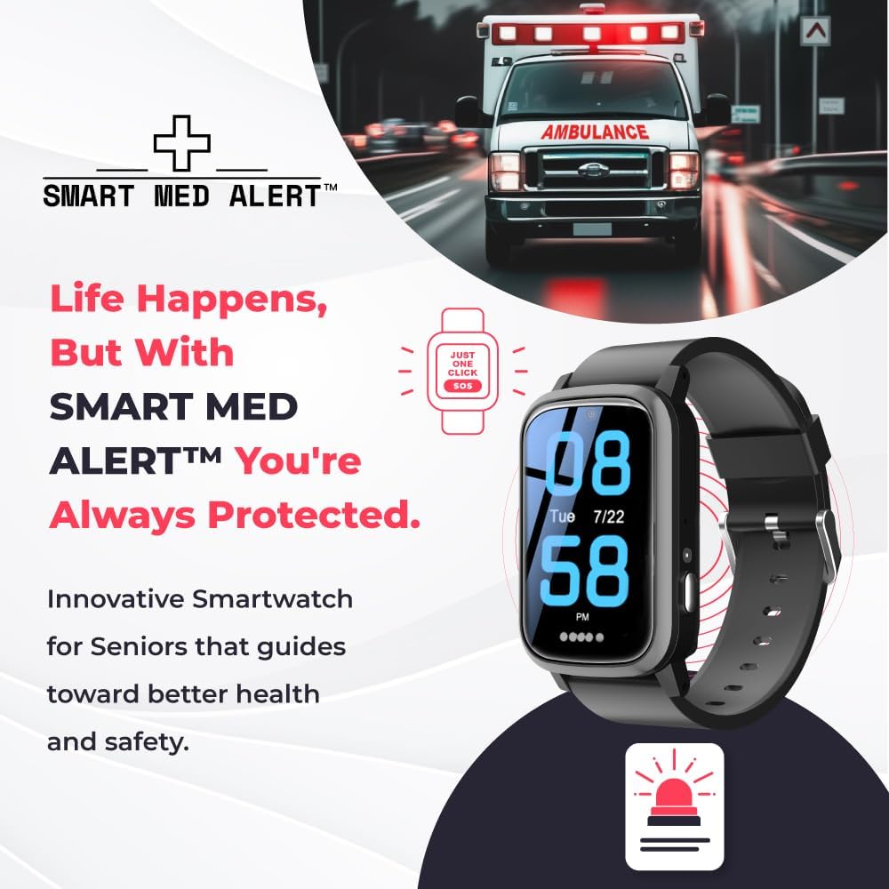 4G Cellular Rectangular Smart Watch